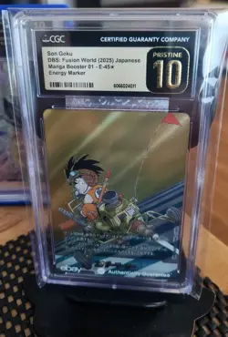 CGC 10 Dragon Ball Super Card Energy Marker Gold E-45 2025 DBS FW SB01 JP Holo - Image 1