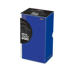 BCW Blue Leatherette Deck Box Vault LX 200 Hold Sleeved Topload Gaming CCG Card - Image 2