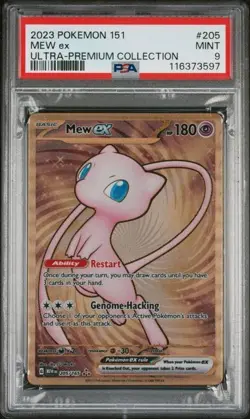 Pokemon Card Mew Ex 205/165 Secret Rare Scarlet Violet Pokemon 151 PSA 9 Metal - Image 1