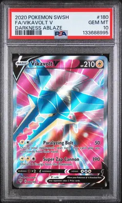 Pokemon Vikavolt V Darkness Ablaze #180 Graded Card PSA 10 - Image 1