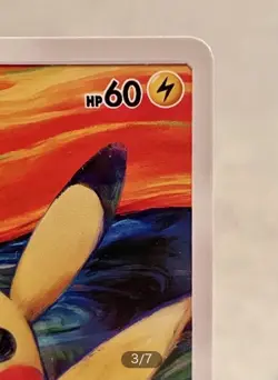 Pikachu Munch The Scream 288/SM-P Promo Japanese 2018 Pokemon Trading Card - Image 3
