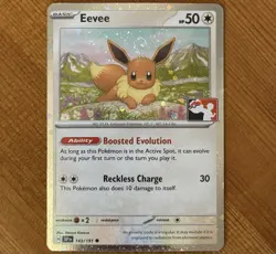 Eevee 143/191, NM Holo, Angel Swirl, Prize Pack Series 7, Play! Promo, Stamped - Image 1