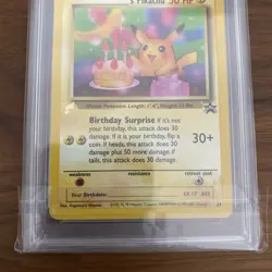 Pokemon, Pikachu World Collection, Birthday Pikachu, English, Promo,Graded Ace 9 - Image 4