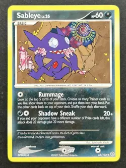 Pokemon TCG Sableye Secret Wonders 63/132 Reverse Holo Uncommon 2007 - Image 1