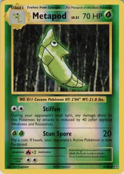 Metapod 4/108 Uncommon Evolutions Pokemon Reverse Holo Near Mint - Image 1