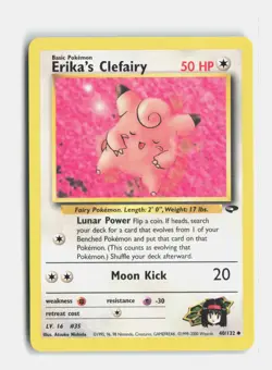 Erika's Clefairy 040/132 Unlimited Gym Challenge Pokemon LP - Image 1