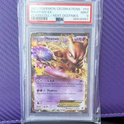 Pokemon Mewtwo EX 54/99 Celebrations Classic Collection Holo PSA 9 Full Art - Image 1