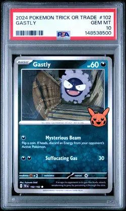 2024 POKEMON TRICK OR TRADE #102 GASTLY PSA 10 - Image 1