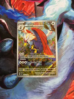 Pokemon Braviary TCG Holo Illustration Rare Card 214/191 Sv08: Surging Sparks - Image 1