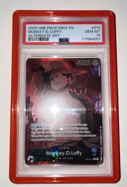 2025 ONE PIECE EB02-EXTRA BOOSTER -ANIME 25TH COLL- #010 MONKEY D. LUFFY PSA 10 - Image 2