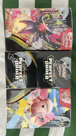 Pokemon TCG Mega Evolution Perfect Order Half Booster Box 3x 18 Packs New Sealed - Image 2