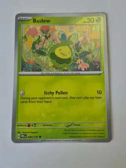 Budew 004/131 Common Prismatic Evolutions Pokemon Near Mint - Image 1