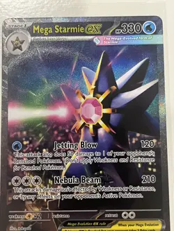 Pokemon Mega Starmie EX 118/088 Mega Evolution Rare EX 330 HP - Image 3