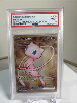 Mew ex - (151 Metal Card) 205/165 Sv: Scarlet & Violet 151 Regular PSA 9 - Image 1