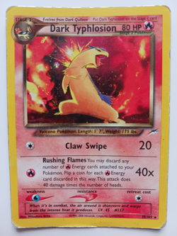 Dark Typhlosion Pokemon Card Holo WOTC 10/105 Neo Destiny Set Rare Vintage HP - Image 1