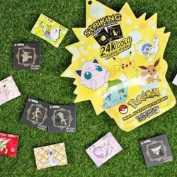 Pokemon Striking Popping Candy 24K Gold Plating Sticker Card Sealed - Image 4