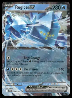 Pokemon Cards Regice ex 048/217 Ascended Heroes Double Rare NM - Image 1