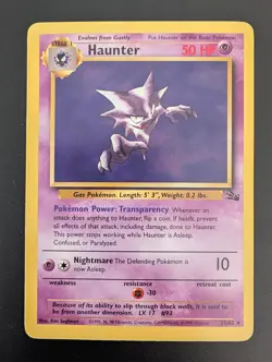 Haunter 21/62 Rare Non-Holo Card Fossil NM Condition Pokemon Card - Image 4