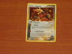 Pokemon Gaming Card: TEAM MAGMA'S AGGRON #7/95 120HP Swirl Holofoil WOTC 2004 - Image 1