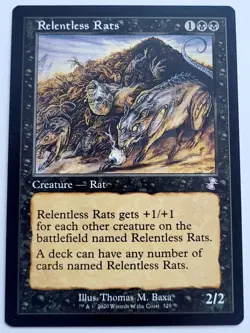 MTG - Relentless Rats Timeshifted - Time Spiral Remastered NM - Image 1