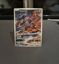 Pokemon Groudon Illustration Rare Paradox Rift 199/182 - Image 1