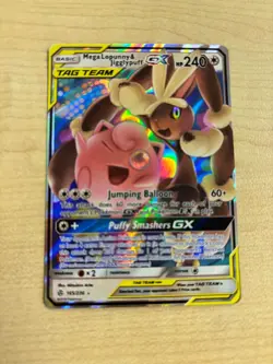 Pokemon TCG Mega Lopunny Jigglypuff GX SM-Cosmic Eclipse 165/236 - Image 1