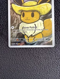 Eevee with Straw Hat - Holo Foil Gen 1 - After Skool Hobby Fan Art - Pokemon - Image 2