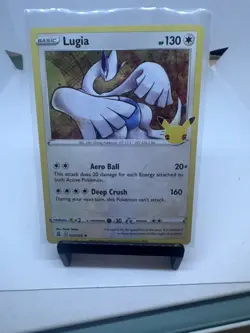 Lugia Pokemon Celebrations 022/025 Halo Rare 25th Anniversary TCG Trading Card - Image 1