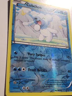 REVERSE HOLO Cubchoo 21/111 PL - XY Furious Fists Pokemon Card - kirisAki Art - Image 2