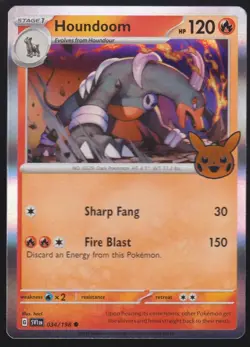 Houndoom Trick or Trade BOOster Bundle 2023 034/198 Pokemon Trading Card TCG - Image 1