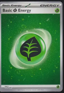 Grass Energy Cosmos Holo Common Scarlet Violet Base Set 001 Pokemon Card TCG - Image 1