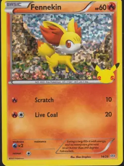 Fennekin 14/25 Promo McDonald's 25th Anniversary Promos 014/025 Pokemon Card TCG - Image 1