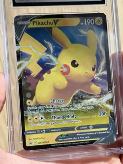 INCORRECT PRINT LAYER Pikachu V Sword & Shield Swsh061 Holo Promo CGC 9 Pokemon - Image 2