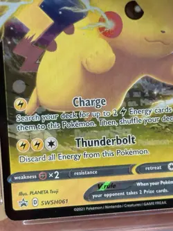 INCORRECT PRINT LAYER Pikachu V Sword & Shield Swsh061 Holo Promo CGC 9 Pokemon - Image 4