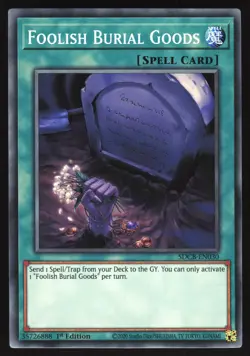 Foolish Burial Goods - SDCB-EN030 - Common - 1st Edition Yugioh - Image 1