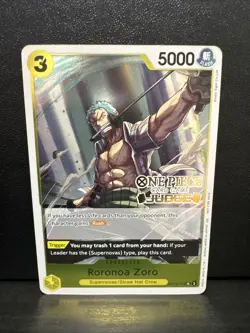 Roronoa Zoro OP10-113 UC Judge Stamped Royal Blood One Piece NM - Image 1