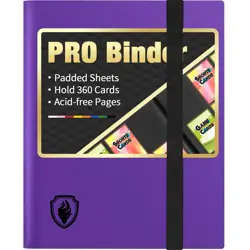 Fabmaker Trading Card Binder 9 Pocket Holds 360 Cards Purple - Image 1
