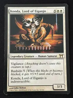 1x MTG Konda, Lord of Eiganjo - Champions of Kamigawa (CHK) #30 - Magic - Image 1