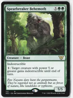 Spearbreaker Behemoth R Commander: Kamigawa: Neon Dynasty 132 NM - Image 1
