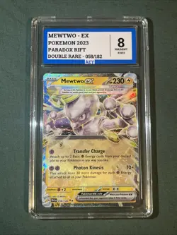 Pokemon Mewtwo Ex 058/182 Paradox Rift Grade 8 AEY - Image 1