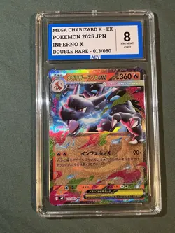 Pokemon Mega Charizard Ex Inferno X 013/080 Grade 8 AEY - Image 1