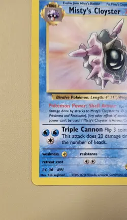 2000 Pokemon WOTC English Gym Heroes Misty's Cloyster GHmC1 - Image 3