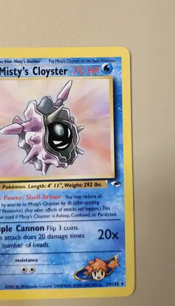 2000 Pokemon WOTC English Gym Heroes Misty's Cloyster GHmC1 - Image 5