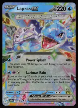 LAPRAS EX 32/142 DOUBLE RARE STELLAR CROWN POKEMON NM/M - Image 1