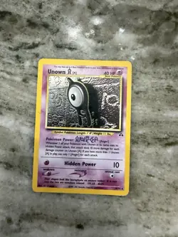 Unown (A) Holofoil Rare 14/75 Neo Discovery Pokemon TCG - Moderate Play - Image 1