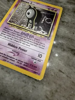 Unown (A) Holofoil Rare 14/75 Neo Discovery Pokemon TCG - Moderate Play - Image 4