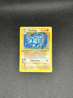 Pokemon TCG Machamp 8/102 Base Set Holo Rare 1st Edition WOTC Vintage - Image 1
