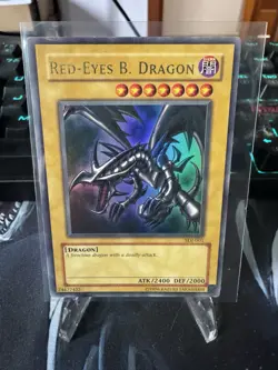 Red-Eyes B. Dragon SDJ-001 Unlimited Ultra Rare Yu-Gi-Oh TCG HP - Image 1