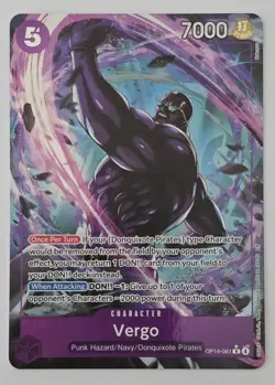 One Piece TCG Vergo OP14-061 R - Alt Art - The Azure Sea's Seven One Piece NM - Image 1