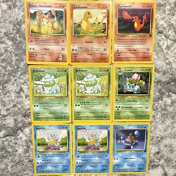 Pokemon TCG Base Set/Gym Challenge 9 Card Lot - Charmander, Bulbasaur, Ivysaur,… - Image 1